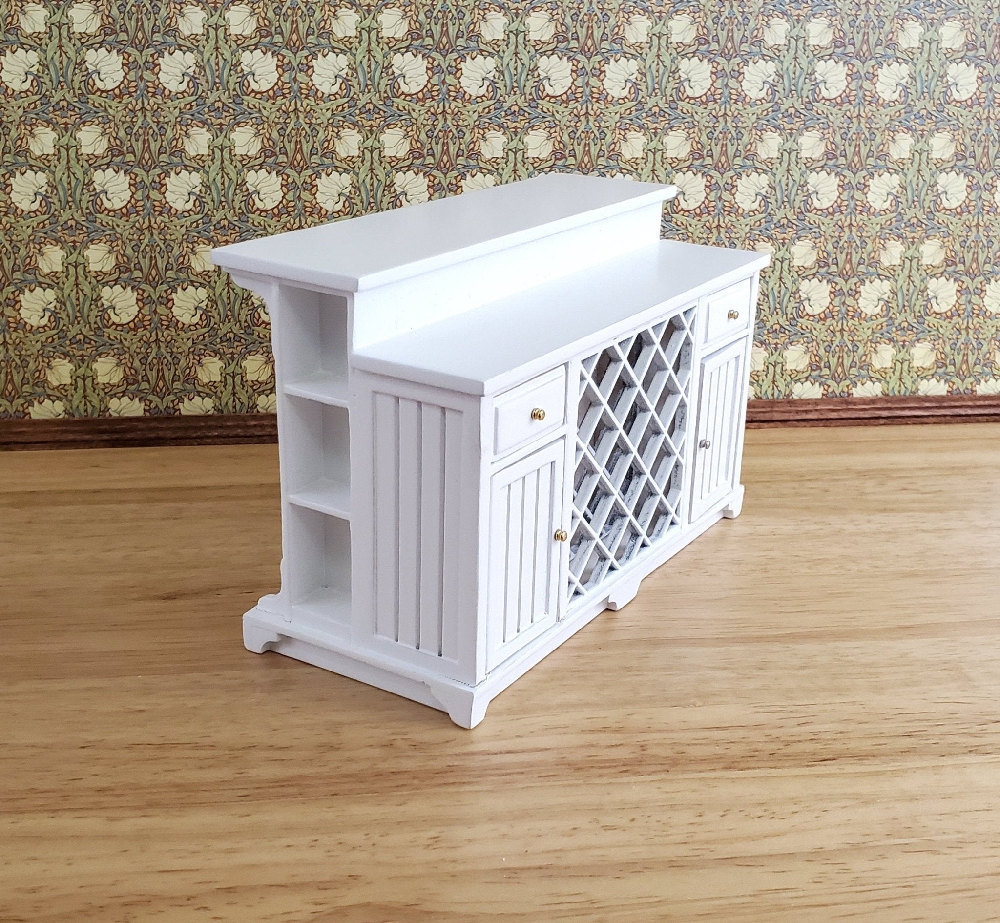 JBM Dollhouse Kitchen Bar Island Large White 1:12 Scale Miniature ...