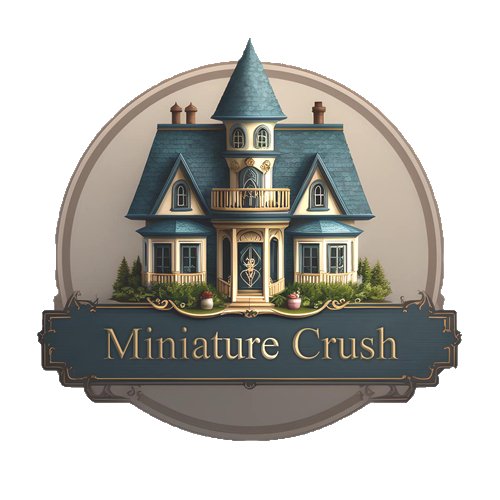 JBM Dollhouse Mirror Cream Finish Empire Style 1:12 Scale Miniature Hand Painted - Miniature Crush