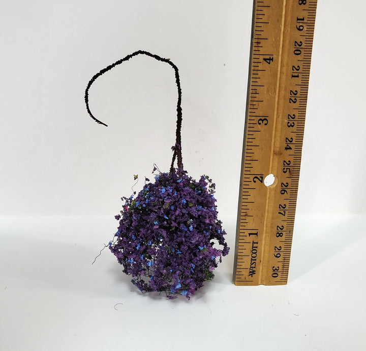 Large Miniature Hanging Plant Flowers Purple Green Model Scenery Dollhouse - Miniature Crush