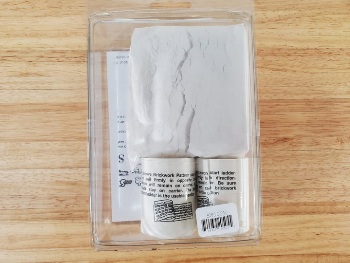 Magic Masonry White Brick KIT 4.5 Square Feet Stencil and Powder Set 1:12 Scale - Miniature Crush