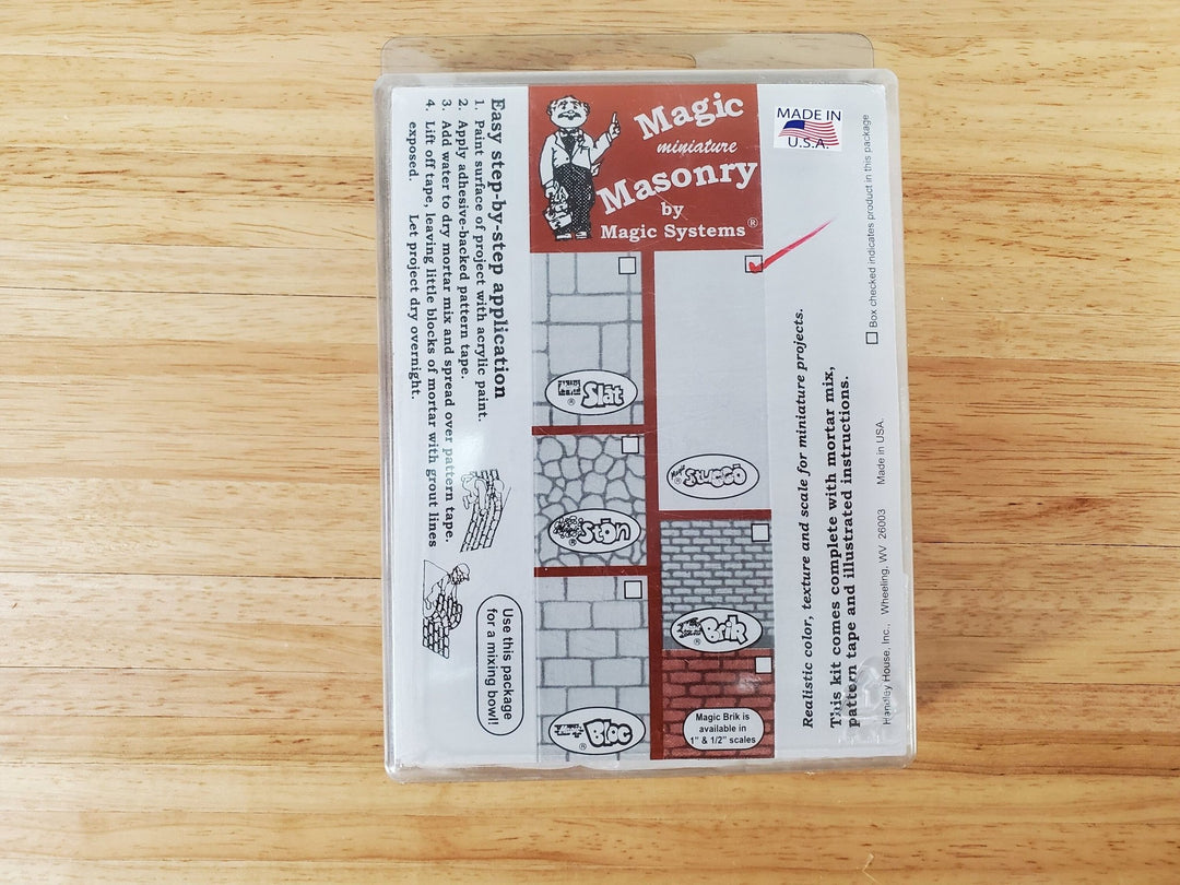 Magic Masonry White Stucco KIT Covers 2.5 Square Feet Powder - Mix with Water - Miniature Crush