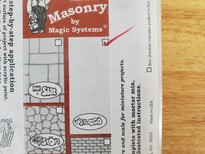 Magic Masonry White Stucco KIT Covers 2.5 Square Feet Powder - Mix with Water - Miniature Crush