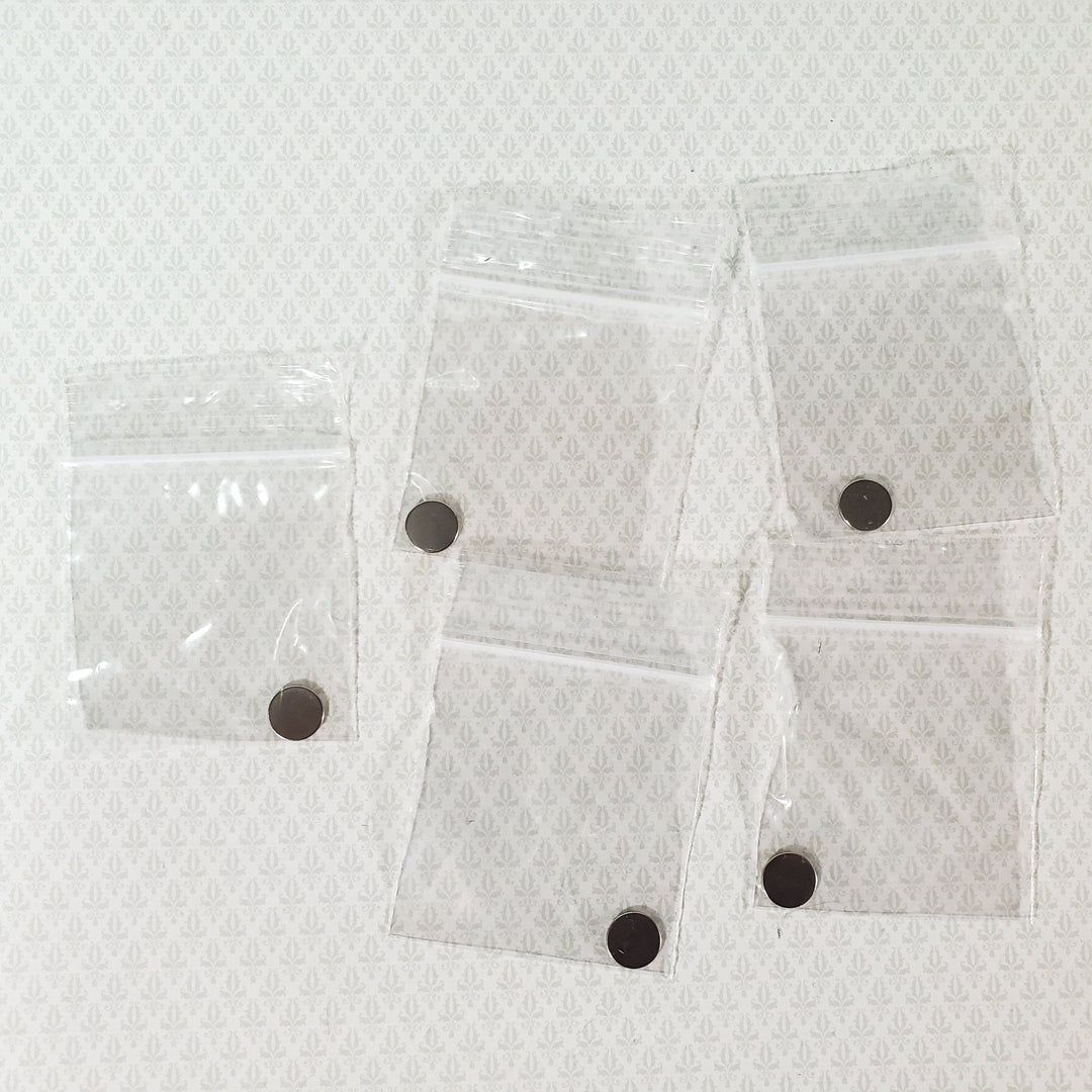 Magnets Slim Super Strong x5 for Dollhouse LED Battery Lights - Miniature Crush