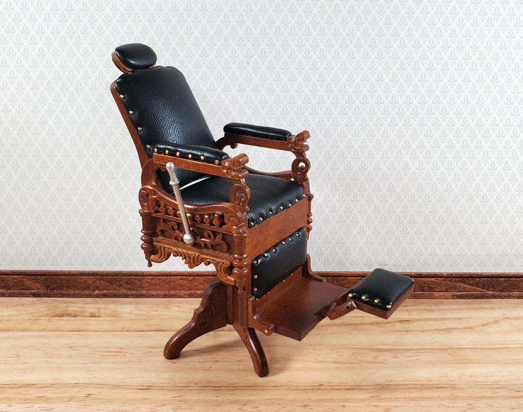 Miniature Barber Chair by JBM Old Fashioned Victorian Style for 1:12 Scale - Miniature Crush