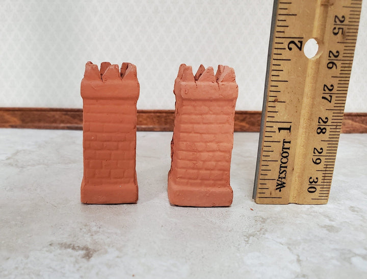Miniature Chimney Pot Smoke Stack Square Brick Unglazed Terra Cotta for Dollhouses - Miniature Crush