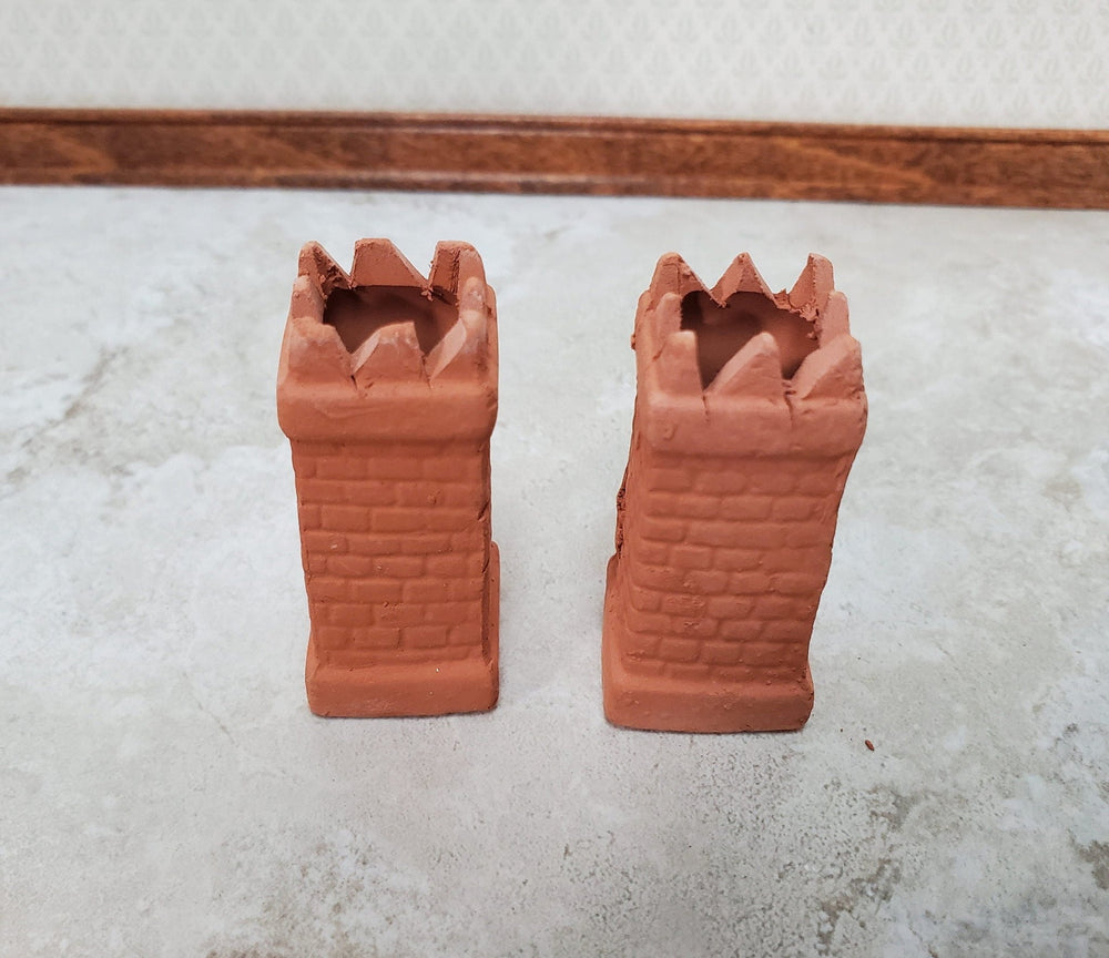 Miniature Chimney Pot Smoke Stack Square Brick Unglazed Terra Cotta for Dollhouses - Miniature Crush