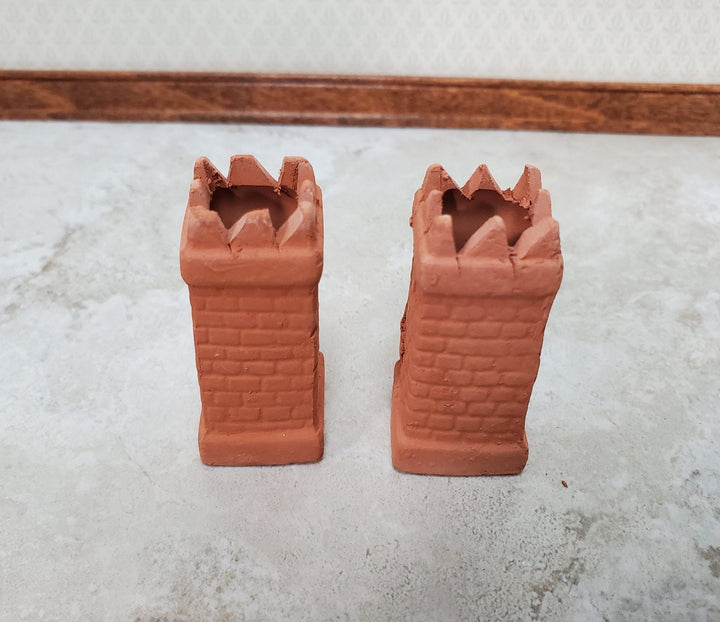 Miniature Chimney Pot Smoke Stack Square Brick Unglazed Terra Cotta for Dollhouses - Miniature Crush