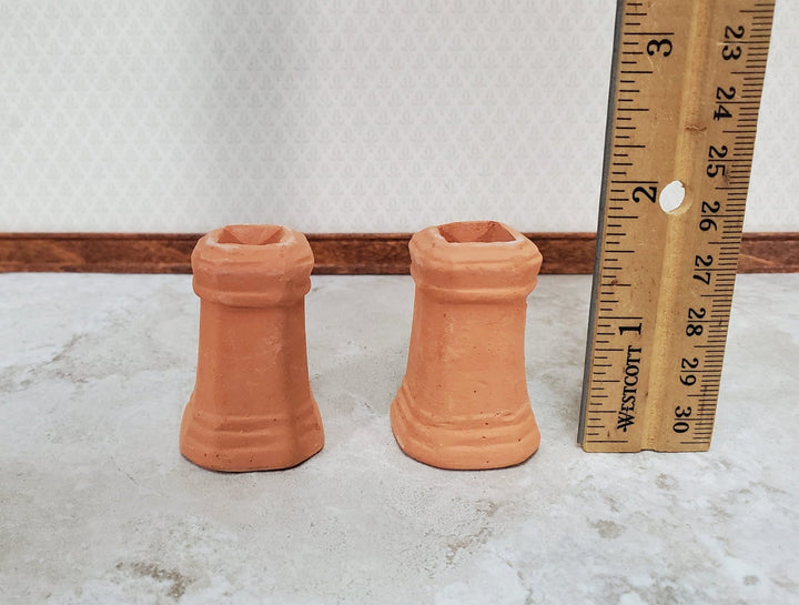 Miniature Chimney Pot Smoke Stack Square Unglazed Terra Cotta for Dollhouses - Miniature Crush