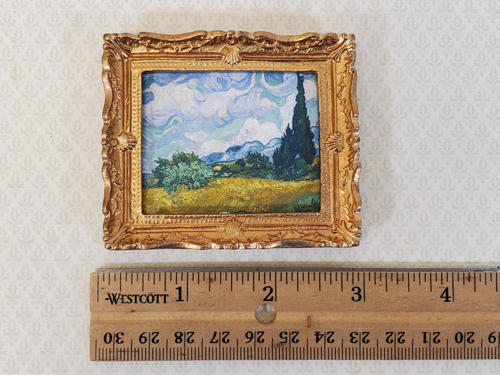 Miniature Cypresses by Vincent Van Gogh Framed Print 1:12 Scale Handmade - Miniature Crush