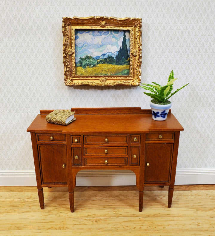 Miniature Cypresses by Vincent Van Gogh Framed Print 1:12 Scale Handmade - Miniature Crush