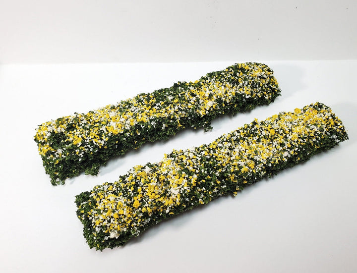 Miniature Flowering Hedge Yellow & Green Model RR Dioramas Dollhouses Scenery - Miniature Crush