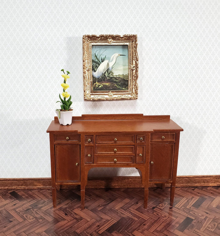 Miniature John James Audubon Print White Egret Bird 1:12 Scale Dollhouse Decor - Miniature Crush