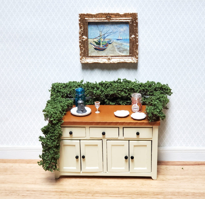 Miniature Low Green Shrubs Bushes Plants Model RR Dioramas Dollhouses Scenery - Miniature Crush