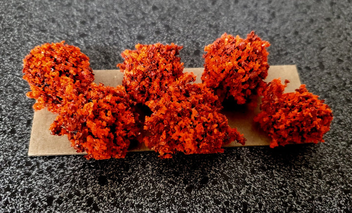 Miniature Orange Fall Shrub Small Bush Round Model Scenery RR Dollhouse Garden - Miniature Crush