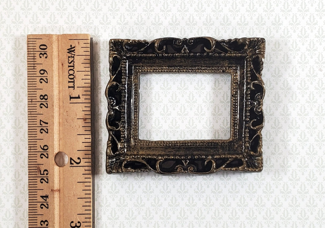 Miniature Picture Frame Fancy Antiqued for Tiny Paintings 1:12 Scale Dollhouse - Miniature Crush