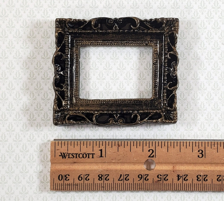 Miniature Picture Frame Fancy Antiqued for Tiny Paintings 1:12 Scale Dollhouse - Miniature Crush