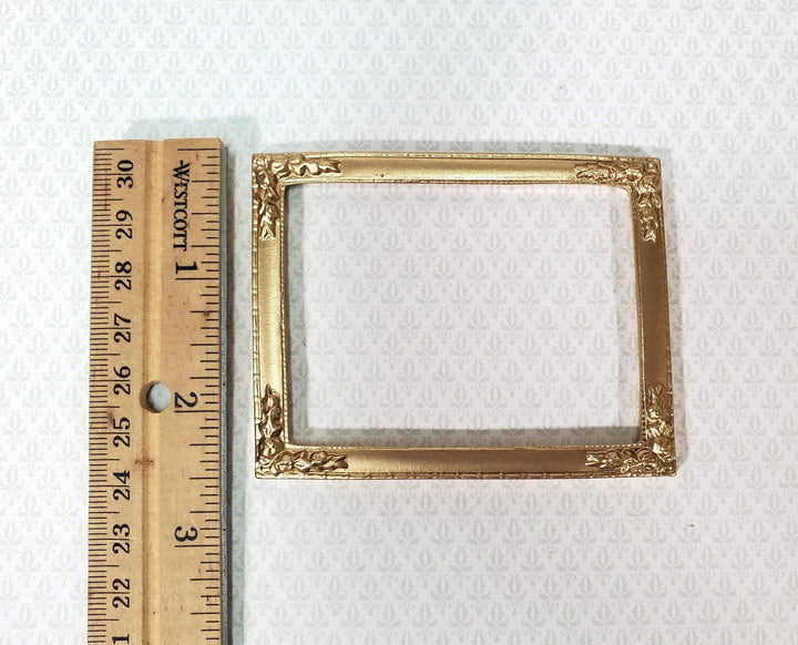 Miniature Picture Frame Gold for Painting 3 1/4" x 2 1/2" 1:12 Scale Dollhouse - Miniature Crush