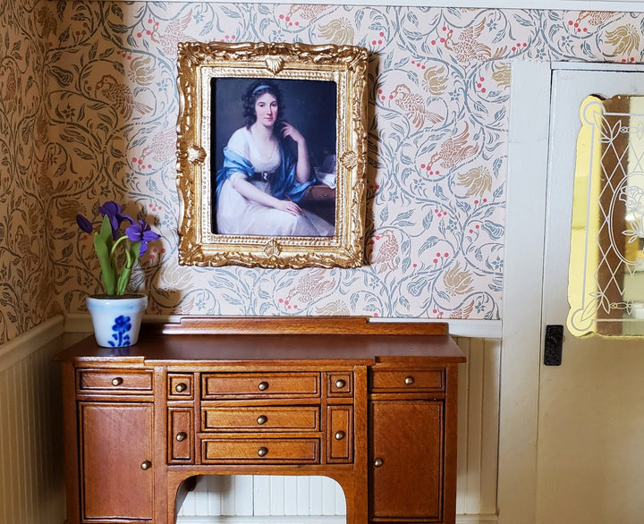 Miniature Portrait of a Young Woman Angelica Kauffmann Framed Print 1:12 Scale - Miniature Crush