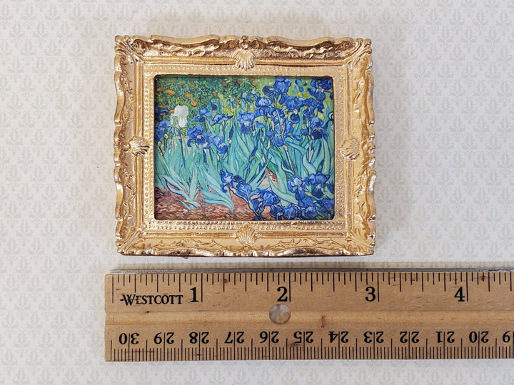 Miniature Purple Irises by Vincent Van Gogh Framed Print 1:12 Scale Handmade - Miniature Crush