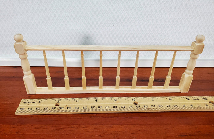 Miniature Railing Assembled 1 Piece 9 3/8" for Porches Decks Balconies Dollhouses 1:12 Scale - Miniature Crush