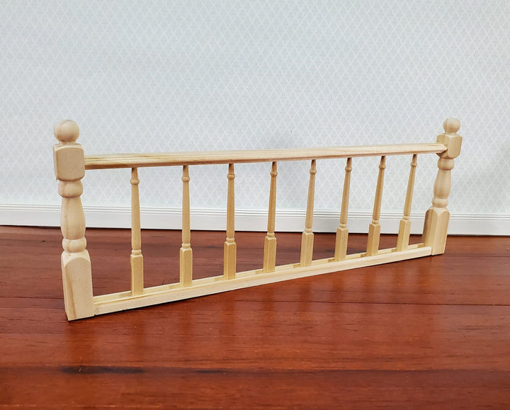 Miniature Railing Assembled 1 Piece 9 3/8" for Porches Decks Balconies Dollhouses 1:12 Scale - Miniature Crush