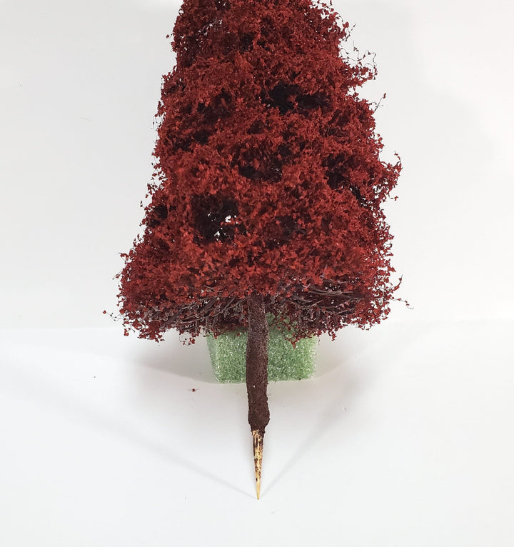 Miniature Red Maple Tree Large on a Spike 8" Tall Model Scenery Garden - Miniature Crush