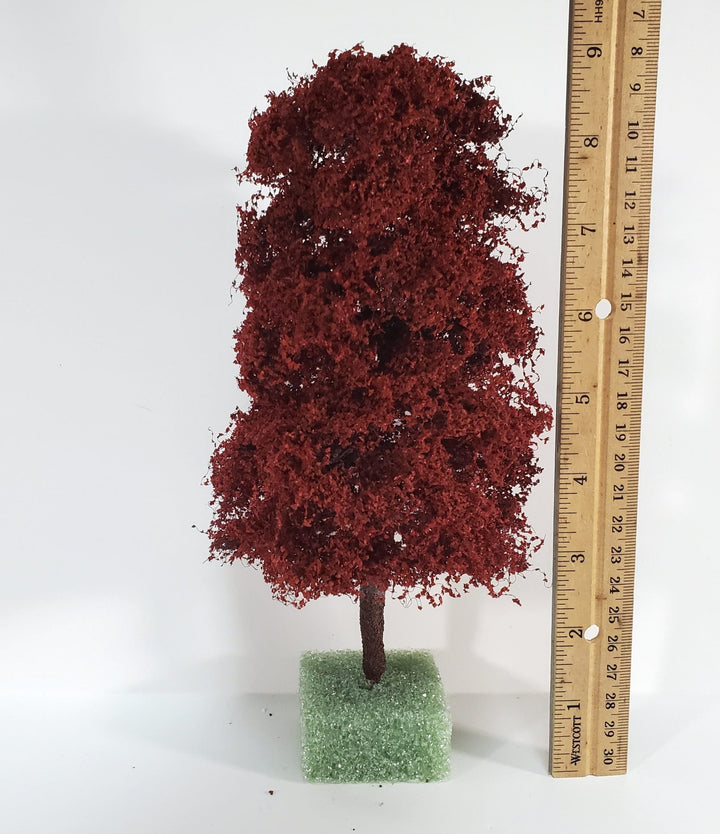 Miniature Red Maple Tree Large on a Spike 8" Tall Model Scenery Garden - Miniature Crush