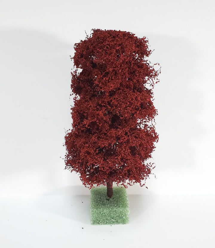 Miniature Red Maple Tree Large on a Spike 8" Tall Model Scenery Garden - Miniature Crush