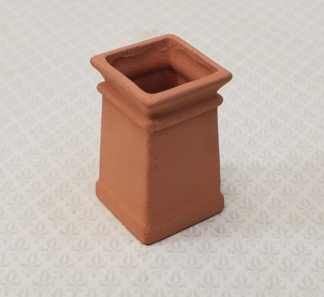 Miniature Square Chimney Pot Smoke Stack Terra Cotta 1:12 Scale Dollhouse - Miniature Crush