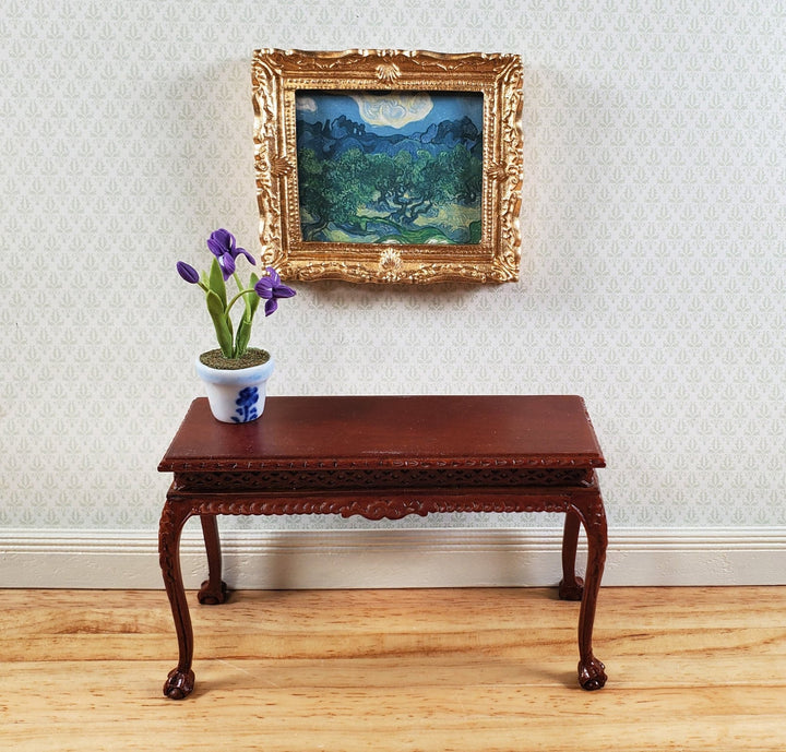 Miniature Vincent Van Gogh Framed Print Olive Trees Blue 1:12 Scale Handmade - Miniature Crush