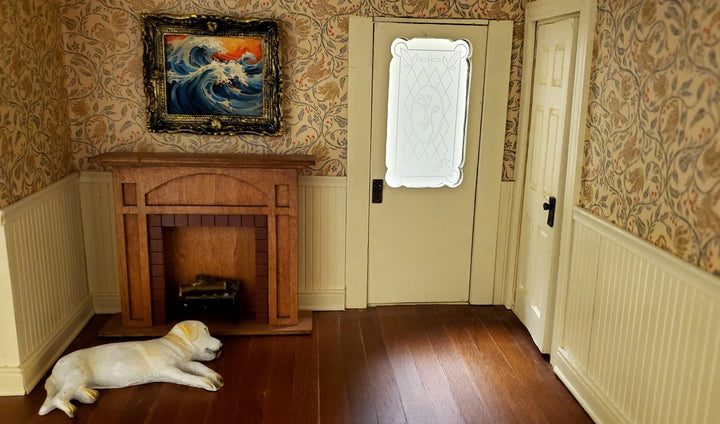 Miniature Waves Art Print Framed Vibrant Colors 1:12 Scale Handmade Dollhouse - Miniature Crush