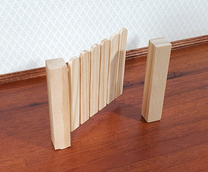 Miniature Wood Fence Gate Opening Door Unpainted Wood 1:12 Scale Dollhouse Fairy Garden - Miniature Crush