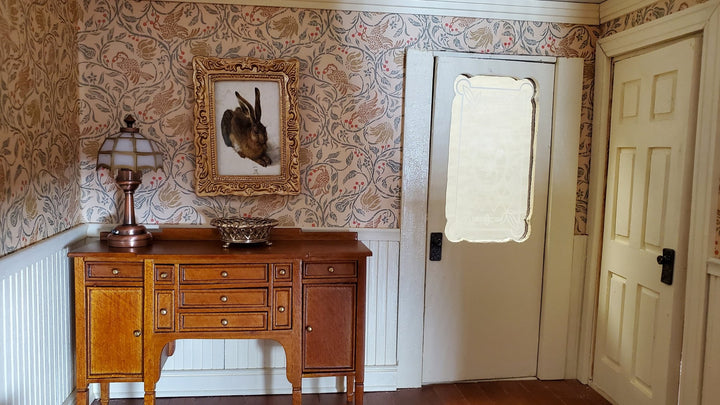 Miniature Young Hare Rabbit Albrecht Durer 1502 Framed Art Print 1:12 Scale - Miniature Crush