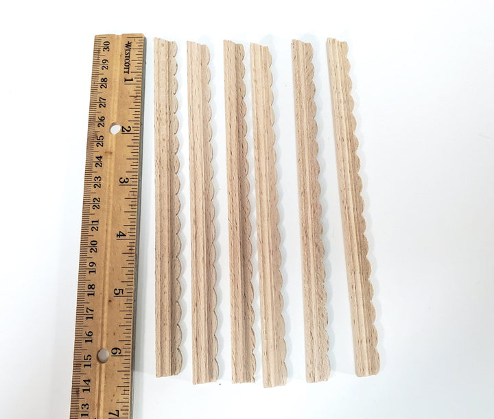 Miniatures 6" Cornice Crown Molding Scrap Trim x6 Pieces 1:12 Scale Building CLA77272 - Miniature Crush