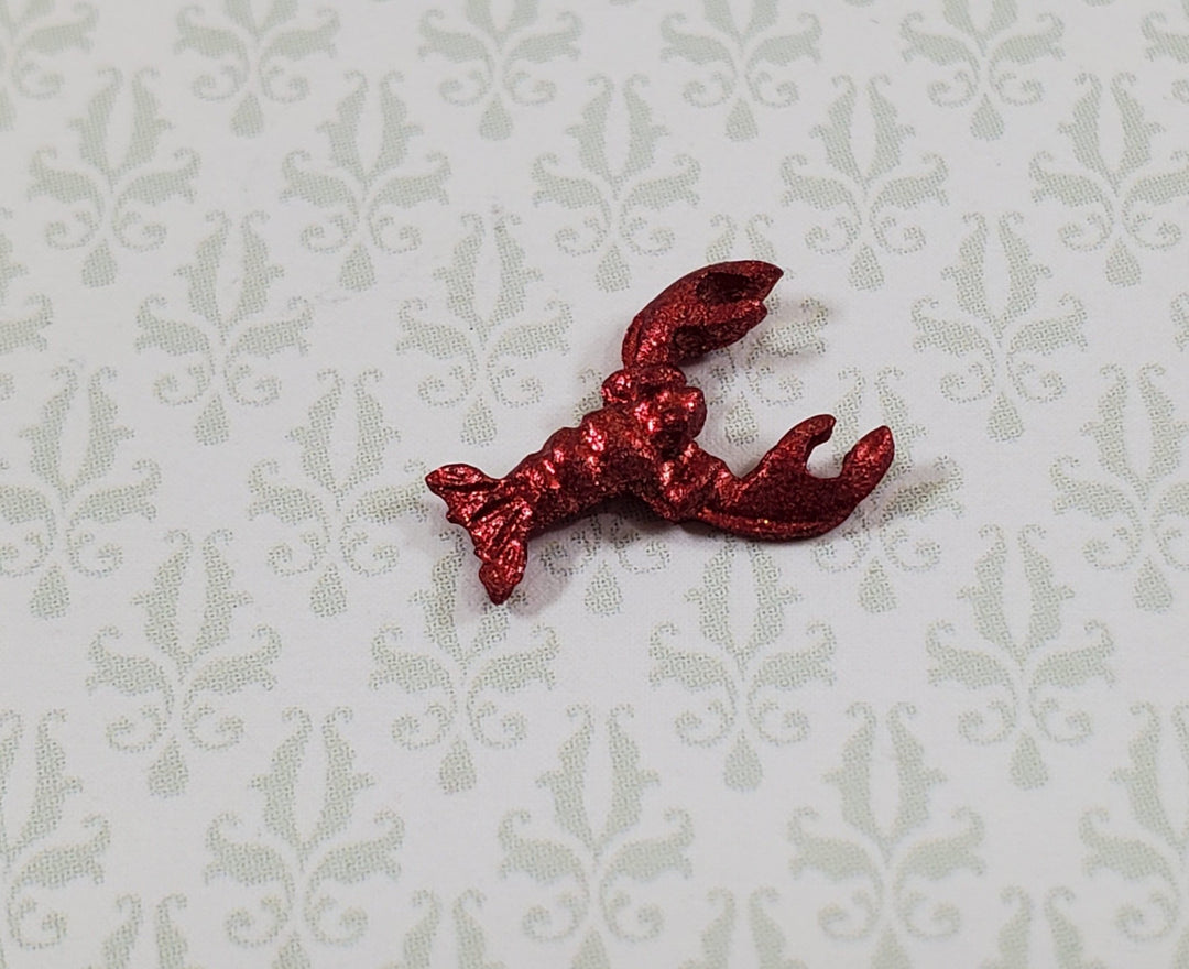 Super Tiny Lobster for Dollhouse Food Seafood Half Scale or Smaller 7/16" - Miniature Crush