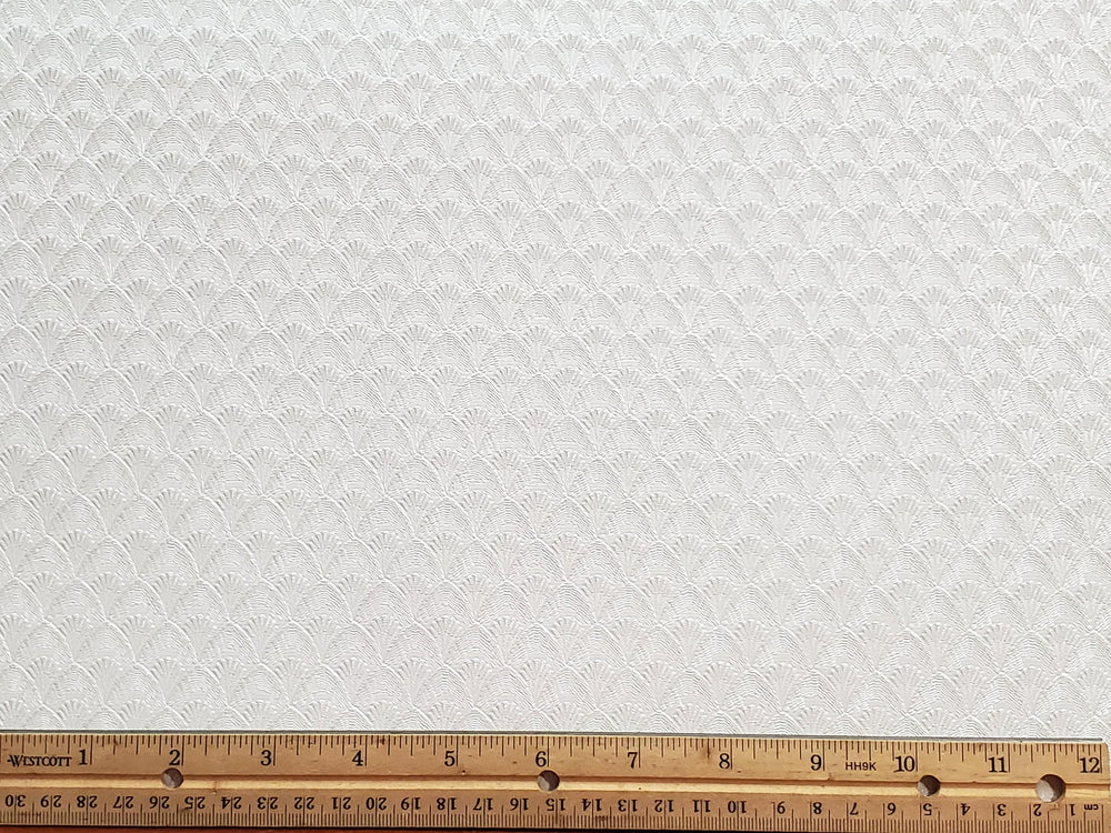 Dollhouse Textured Wallpaper Embossed 3 Pieces White/Beige Art Deco 1:12 Scale