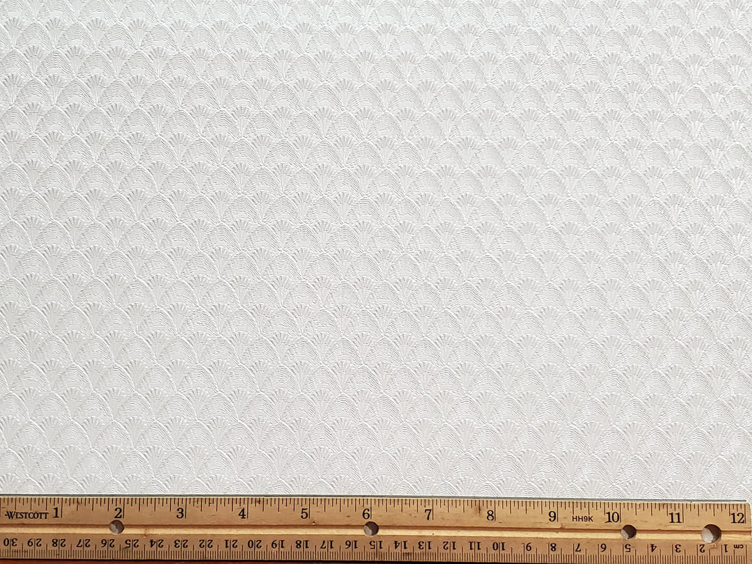 Dollhouse Textured Wallpaper Embossed 3 Pieces White/Beige Art Deco 1:12 Scale