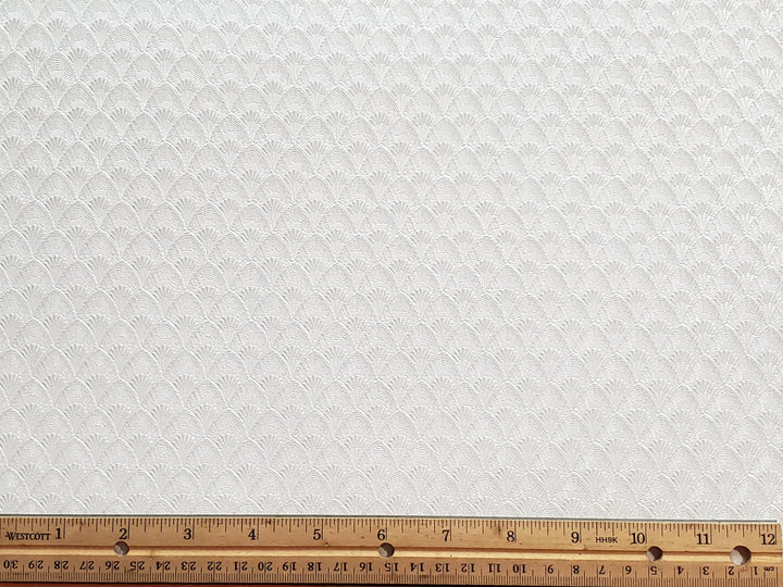 Dollhouse Textured Wallpaper Embossed 3 Pieces White/Beige Art Deco 1:12 Scale