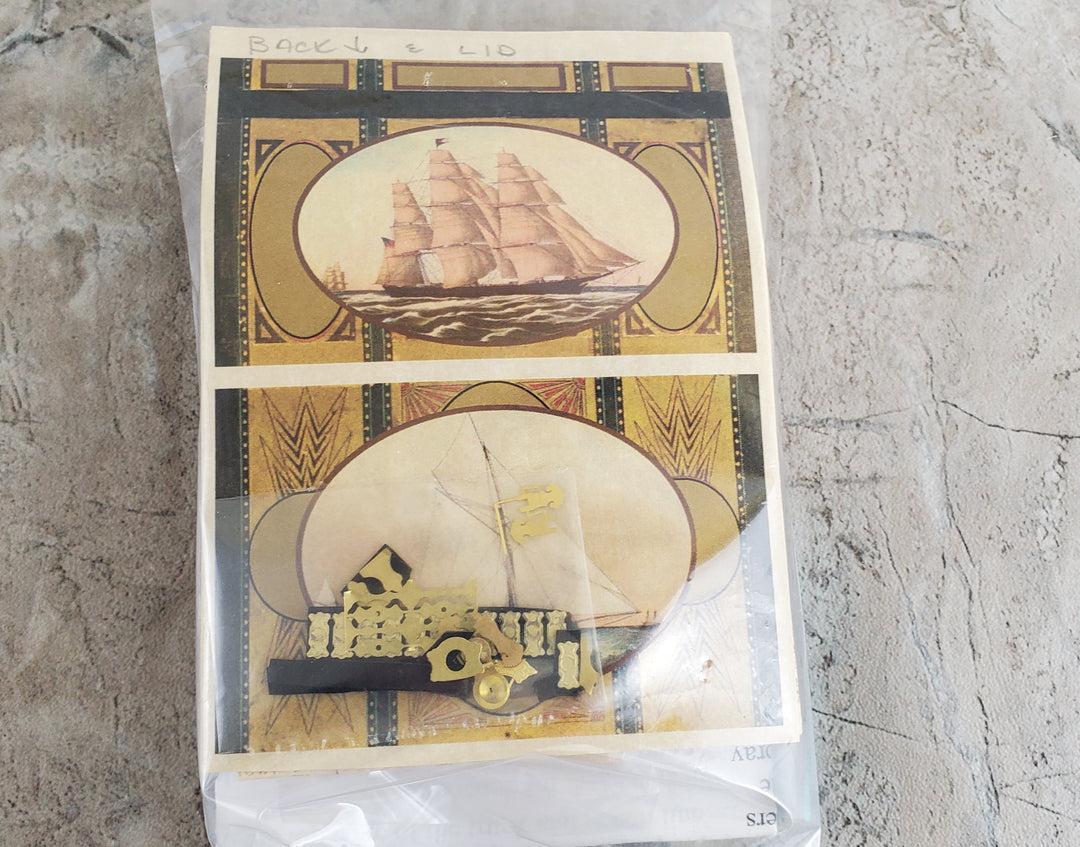Dollhouse Miniature Trunk Kit Nautical Tall Ship Antique Style 1:12 Scale Furniture