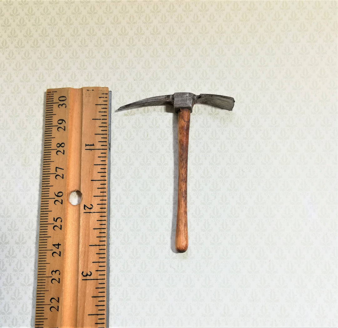 Dollhouse Miniature Mattock Axe Pick Sir Thomas Thumb 1:12 Scale Tool Aged