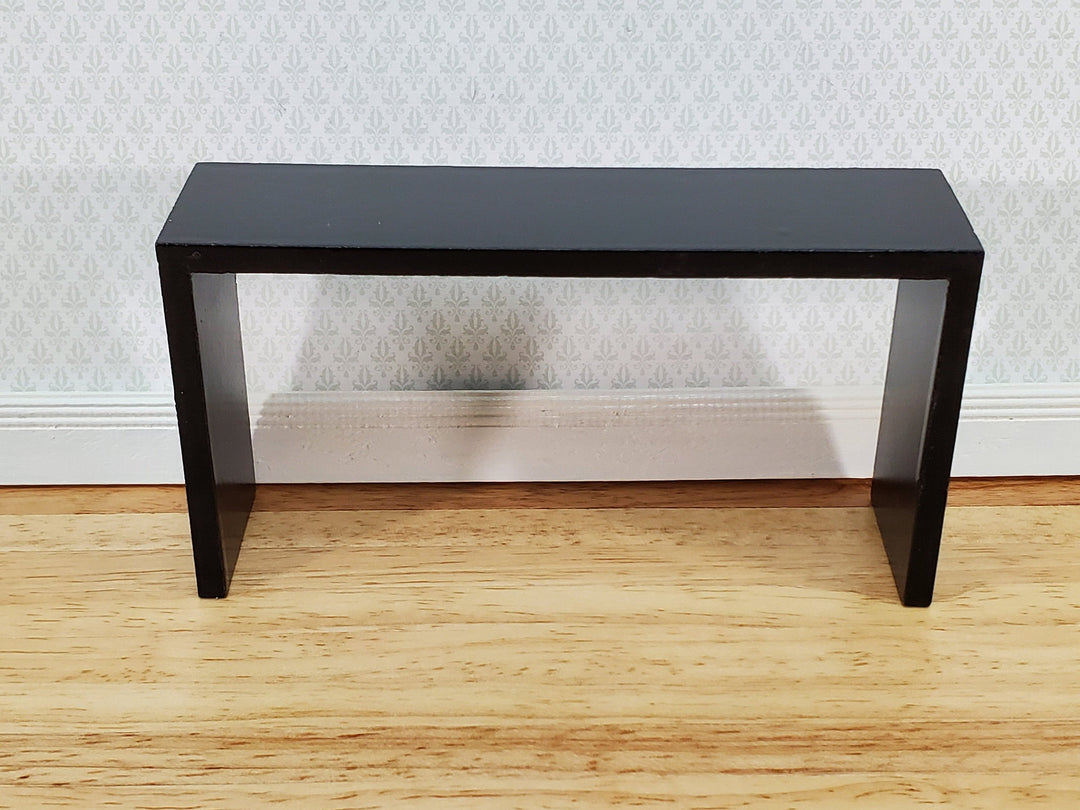 Dollhouse Console or Tall Sofa Table Modern Black 1:12 Scale Miniature Furniture