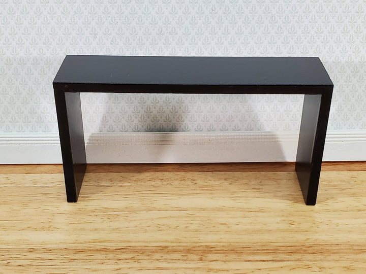 Dollhouse Console or Tall Sofa Table Modern Black 1:12 Scale Miniature Furniture