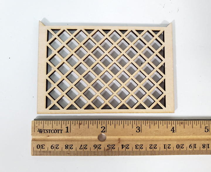 Miniature Wood Fence Lattice 4 Pieces Model Building Dollhouse Fairy Garden