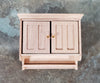 Dollhouse Kitchen Cupboard Cabinet Hanging with Doors Unpainted 1:12 Scale Miniature Furniture