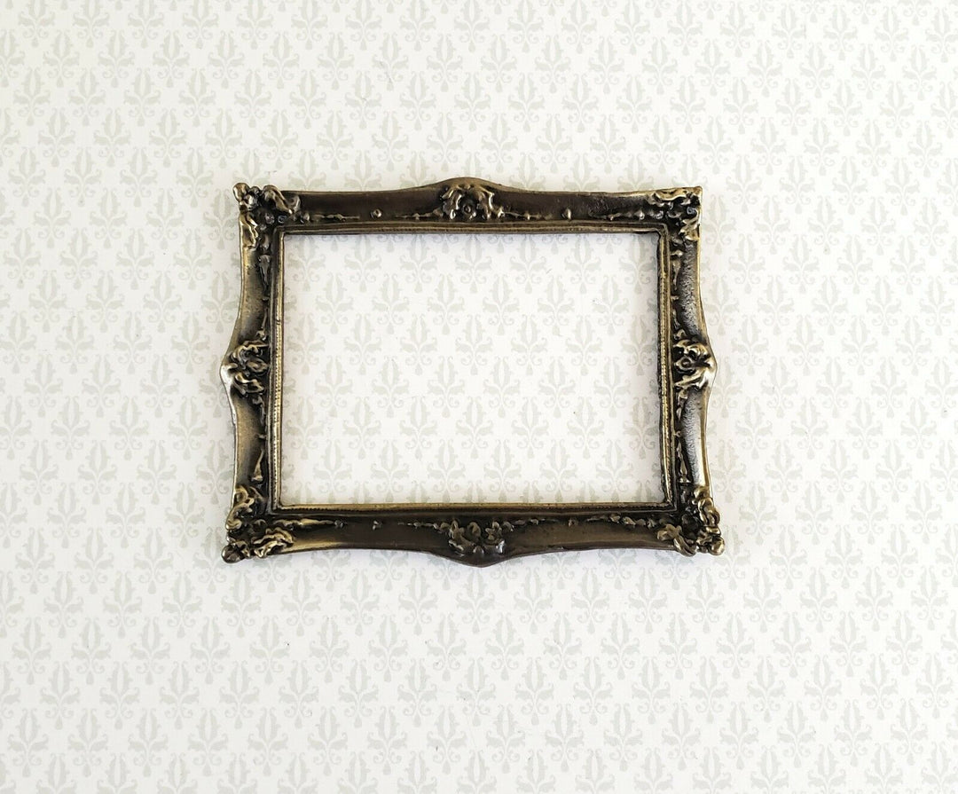 Dollhouse Miniature Picture Frame Metal Antique Bronze for Paintings 1:12 Scale