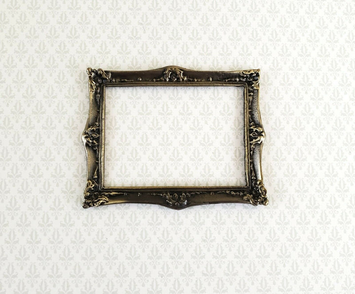 Dollhouse Miniature Picture Frame Metal Antique Bronze for Paintings 1:12 Scale