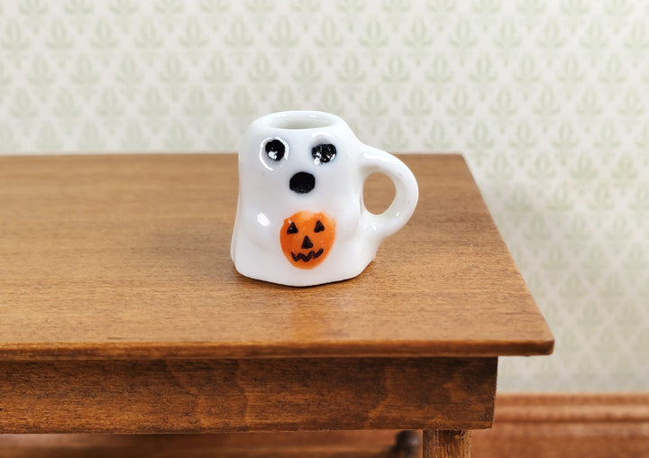 Dollhouse Halloween Ghost Mug Coffee Cup LARGE Miniature Ceramic