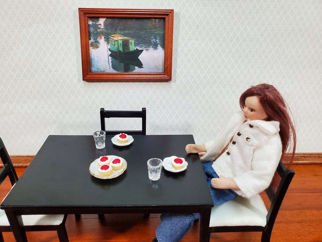 Dollhouse Donuts Pastries x5 Cherry Whipped Cream 1:12 Scale Miniature Food Dessert Bakery