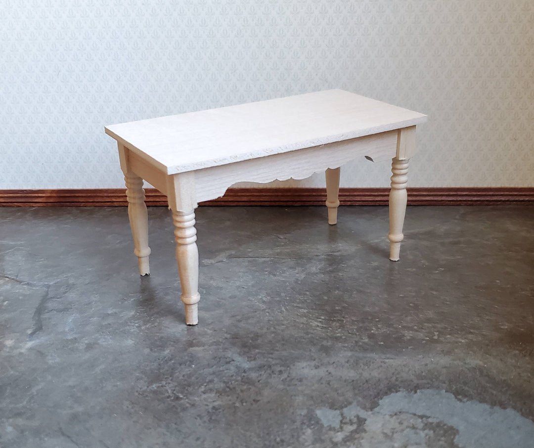 Dollhouse Miniature Kitchen or Dining Room Table Unfinished 1:12 Scale Furniture