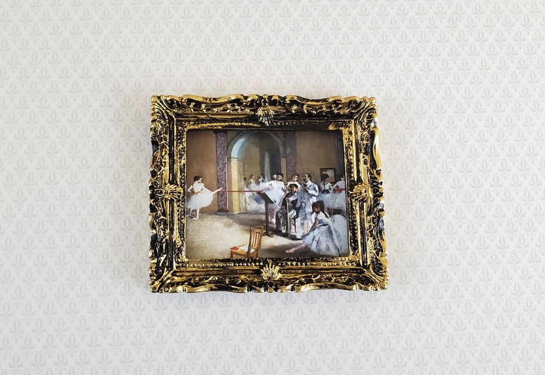 Miniature Picture Frame Large Fancy Antique Gold for Painting 1:12 Scale B0422